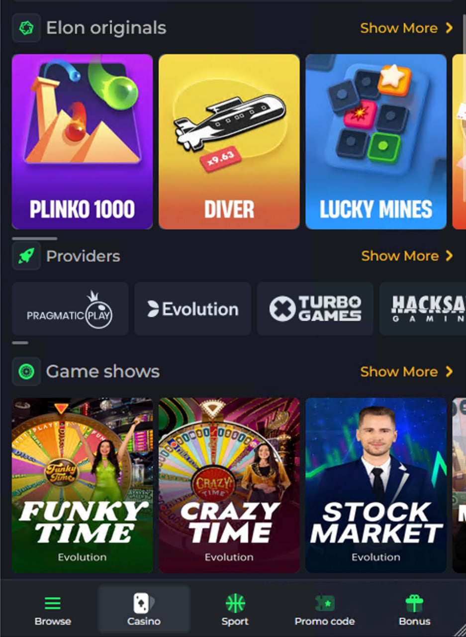 elon casino mobile